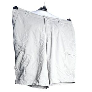 George Men’s Performance Cargo Shorts 32 Beige Lightweight Outdoor Casual Shorts